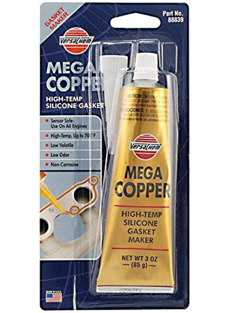 Versachem 88839 High Temperature Mega Copper Silicone - 3 oz.